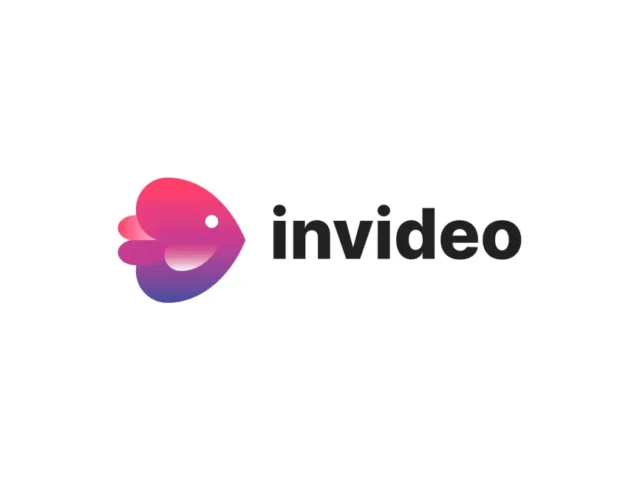 Logo Of Invideo, Depicting A Stylized Speech Bubble With A Play Icon.